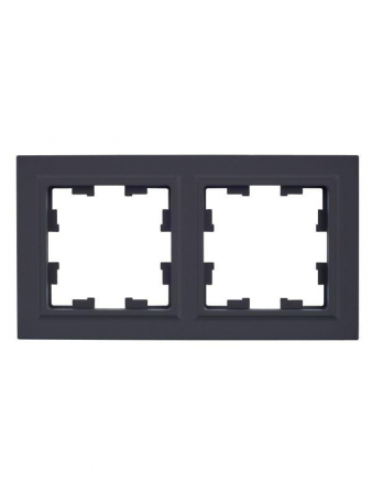 Рамка 2-м BRITE РУ-2-БрГ графит IEK BR-M22-K53