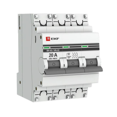 Выключатель нагрузки 3п 20А ВН-63 PROxima EKF SL63-3-20-pro