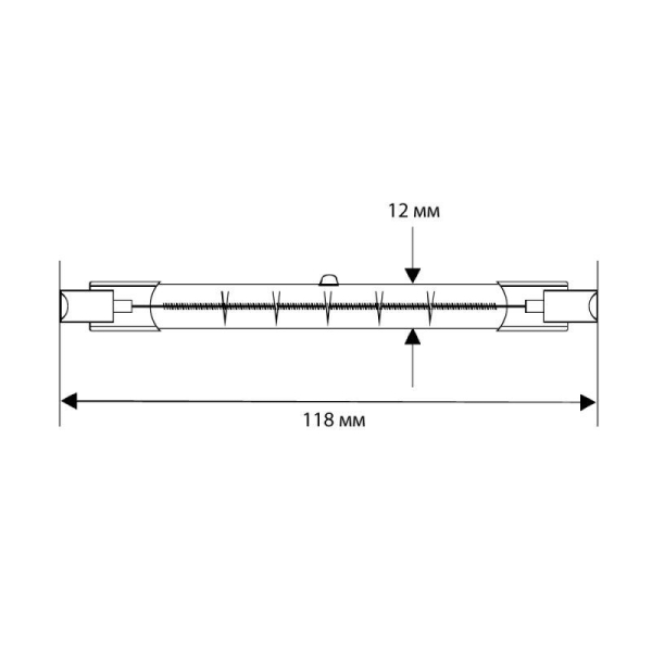Лампа галогенная J118 200Вт линейная R7s 3000К 240В лин. 118мм Camelion 2935