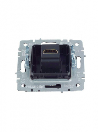 Розетка СП BRITE HDMI РHDMI-0-БрГ механизм графит IEK BR-H10-K53