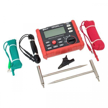 Измеритель сопротивления заземления цифровой E-Resist MS2302 Professional EKF ms2302