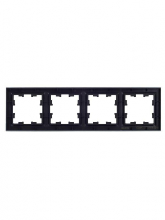 Рамка 4-м BRITE РУ-4-БрЧ черн. IEK BR-M42-K02