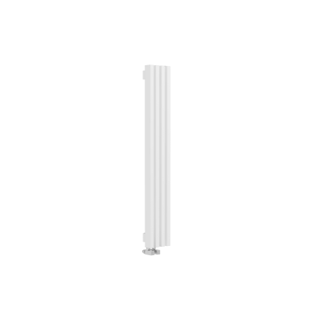 Стальной вертикальный радиатор отопления Warmmet Luxe 60V длина 1250 мм секций 4 цвет белый  тип подключения: нижнее левое