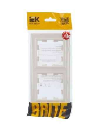 Рамка 2-м BRITE РУ-2-БрЖ жемчуж. IEK BR-M22-K36