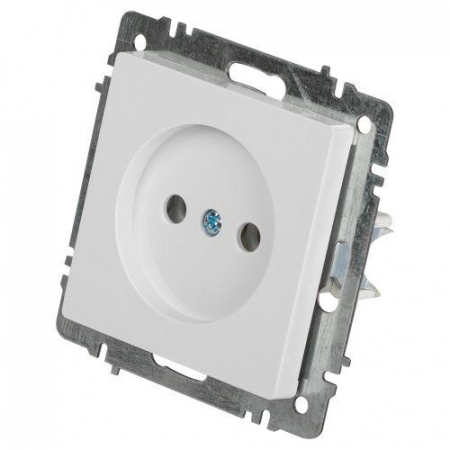Розетка 1-м СП Accent 6-201-01 16А IP20 250В 2Р AL/CU бел. Intro Б0063653