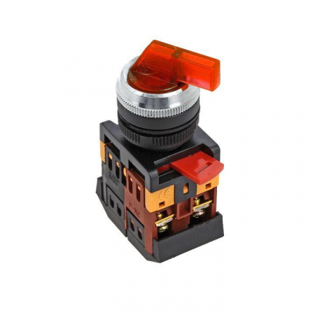 Переключатель ANLC-22 3P красн. с подсветкой 220В NO+NC EKF psw-anlc-3p-r-220