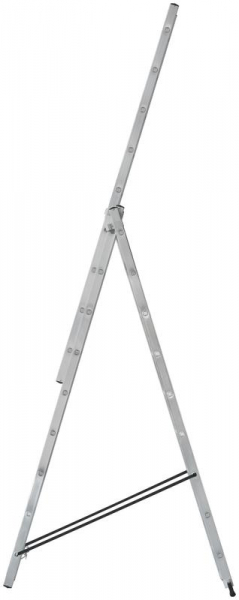 Лестница трехсекционная 3х9 H=257/426/591см 11.18кг алюм. FIT 65434