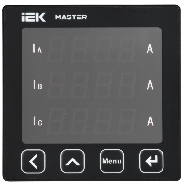 Амперметр цифровой щитовой 3ф RS-485 96х96 LED MASTER IEK MI-DA21-6-3-1-LED