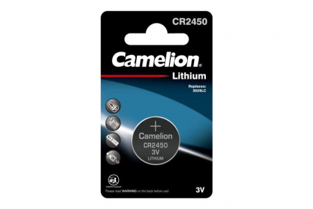 Элемент питания литиевый CR CR2450 BL-1 (блист.1шт) Camelion 3072