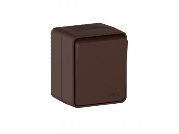 Выключатель кнопочный 1-кл. ОП AtlasDesign PROFI IP54 10AX корич. SE ATN546015