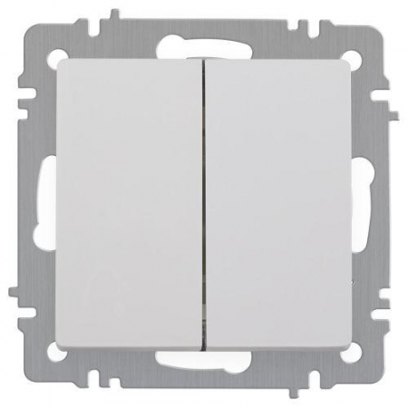 Выключатель 2-кл. СП Accent 6-104-01 10А IP20 250В AL/CU бел. Intro Б0063452