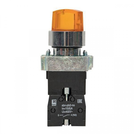 Переключатель BD21 2P с желт. подсветкой 230В NO PROxima EKF xb2-bk21-y-230