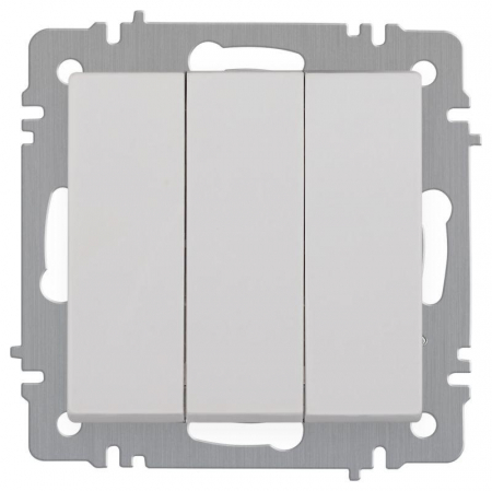 Выключатель 3-кл. СП Accent 6-106-01 10А IP20 250В AL/CU бел. Intro Б0063531