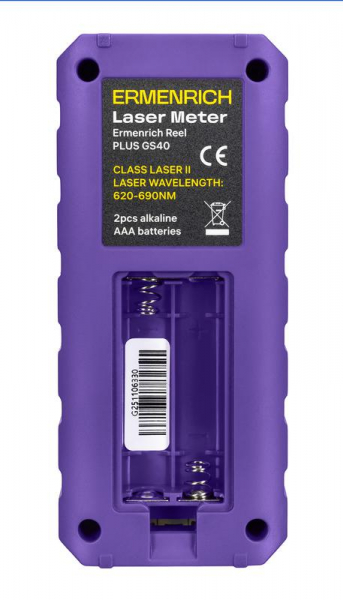 Рулетка лазерная Reel PLUS GS40 фиолет. Ermenrich 86257