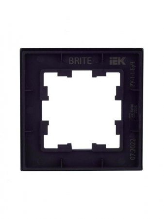 Рамка 1-м BRITE РУ-1-1-БрЧ металл черн. IEK BR-M12-M-K02