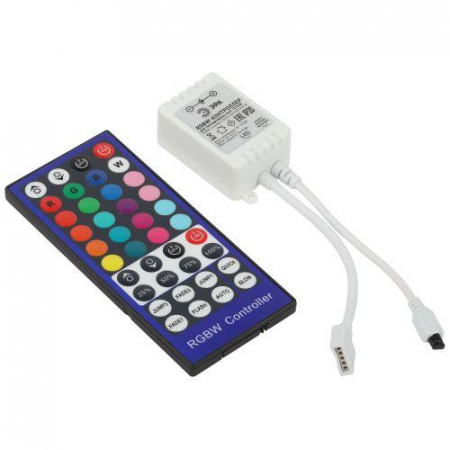 Контроллер для светодиодной ленты с ИК пультом RGBW-Controller-12/24V-96/192W-IP20-IR ЭРА Б0061113