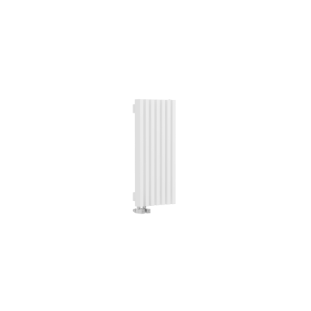 Стальной вертикальный радиатор отопления Warmmet Luxe 60V длина 750 мм секций 7 цвет белый  тип подключения: нижнее левое