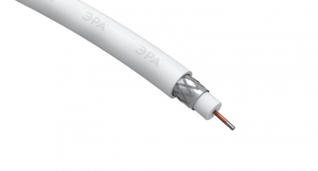 Кабель RG-6U CCS/(оплетка Al 48%)PVC 75Ом 100м SIMPLE (м) Эра Б0044596