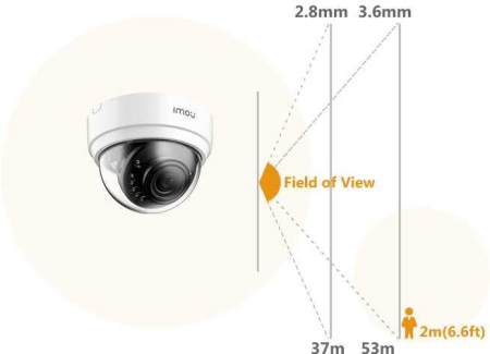 Видеокамера IP Dome Lite 2MP 2.8-2.8мм цветная IPC-D22P-0280B-imou корпус бел. IMOU 1184253