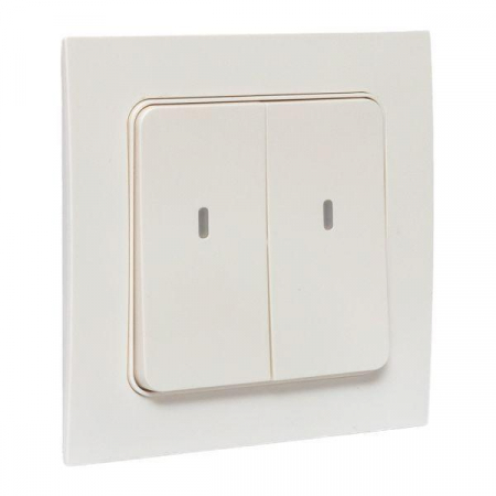 Выключатель 2-кл. Стокгольм Умный беспроводной бел. Zigbee Сonnect EKF RCV-ST2-WS-ZB