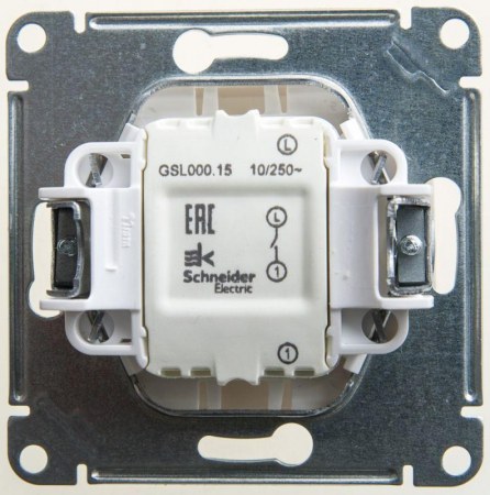 Механизм кнопки нажимной Glossa сх. 1 10AX перламутр SchE GSL000615