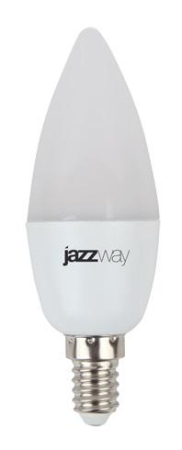 Лампа светодиодная PLED-SP 7Вт C37 свеча 3000К тепл. бел. E14 530лм 230В JazzWay 1027818-2