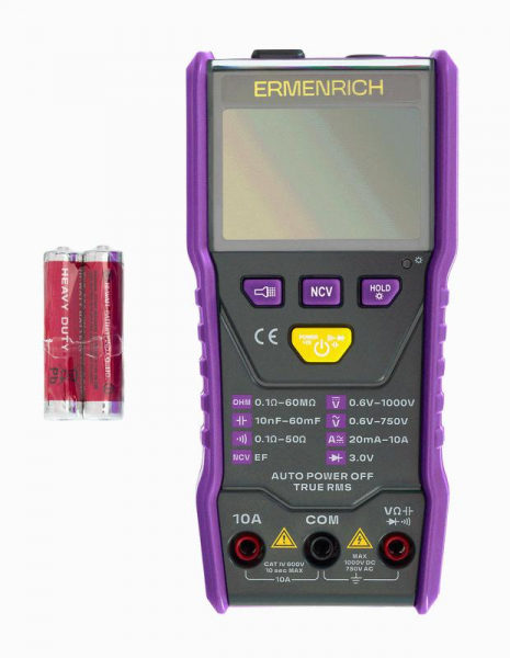 Мультиметр цифровой Zing TC20 фиолет. Ermenrich 83844