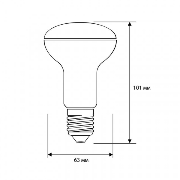 Лампа светодиодная LED9-R63/845/E27 9Вт 220В Camelion 13475