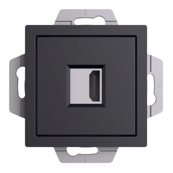 Розетка HDMI AtlasDesign механизм карбон SE ATN001080