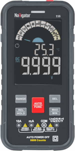 Мультиметр 95 771 NMT-Mm-116 True RMS Smart цветной дисплей Navigator 95771