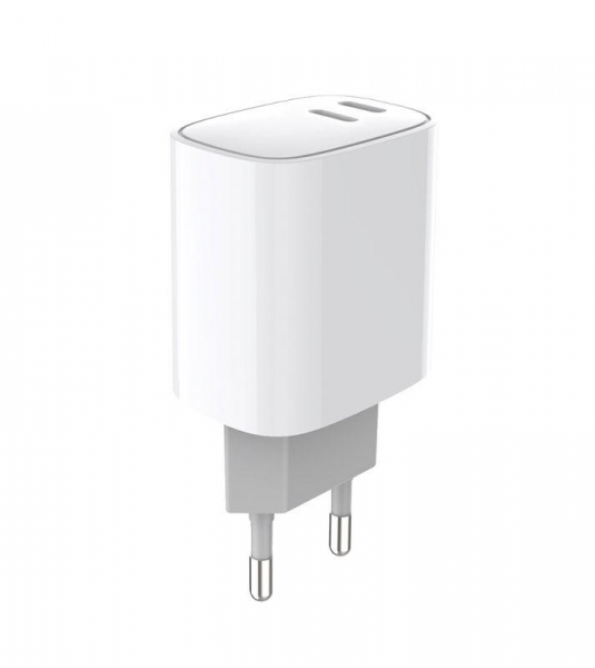 Устройство зарядное сетевое с двумя портами USB-C + USB-C 20Вт Rexant 18-2210