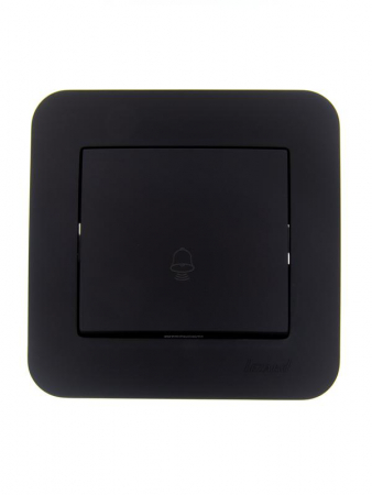 Кнопка звонка 1-кл.СП ASTI 10А IP20 в сборе черн. бархат LEZARD 7081-4242-103