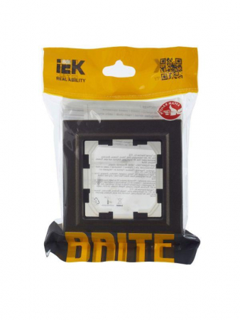 Рамка 1-м IP44 BRITE РУ-1-БрТБ-44 бронза IEK BR-M12-44-K45