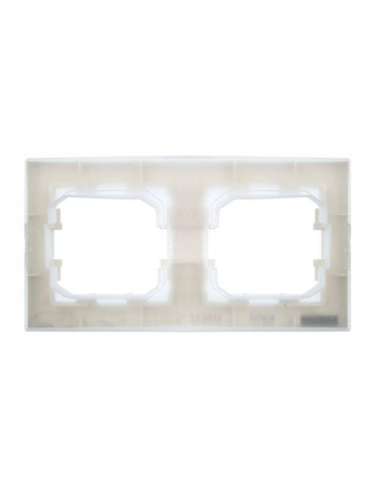 Рамка 2-м IP44 BRITE РУ-2-БрЖ-44 жемчуж. IEK BR-M22-44-K36