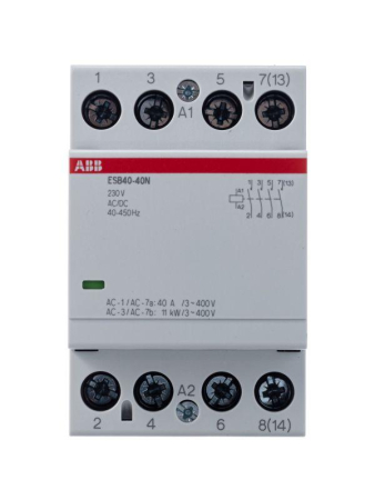 Контактор ESB40-40N-06 модульный (40А АС-1 4НО) катушка 230В AC/DC ABB 1SAE341111R0640