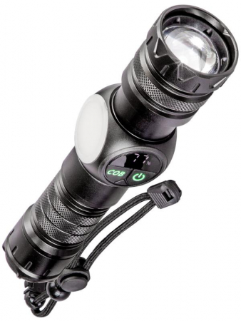 Фонарь аккумуляторный ручной 10Вт LaserLED Li-ion 26650 3000мА.ч с магнитом алюм. КОСМОС KOC812Lit