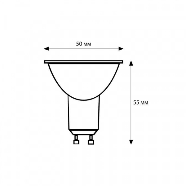 Лампа светодиодная LED5-GU10/830/GU10 5Вт рефлектор матовая 3000К тепл. бел. GU10 405лм 170-265В Camelion 10956