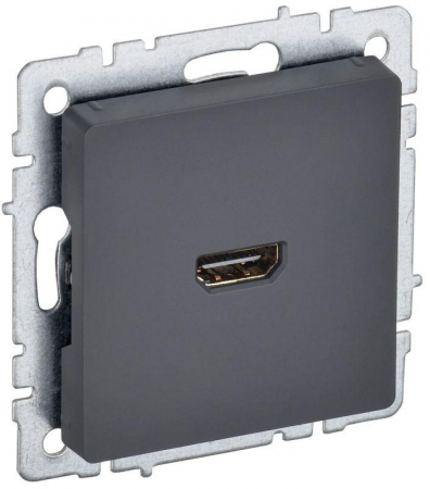 Розетка СП BRITE HDMI РHDMI-0-БрГ механизм графит IEK BR-H10-K53