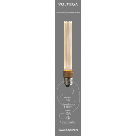 Лампа светодиодная филаментная Loft 271 T30 4Вт 1800К E27 DIM Voltega 8570
