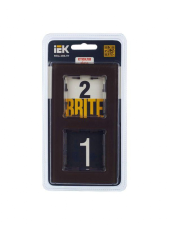 Рамка 2-м BRITE РУ-2-2-БрТБ стекло темн. бронза IEK BR-M22-G-K45