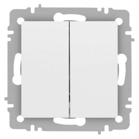 Переключатель 2-кл. СП Accent 6-107-01М 10А IP20 250В AL/CU бел. матов. Intro Б0063556