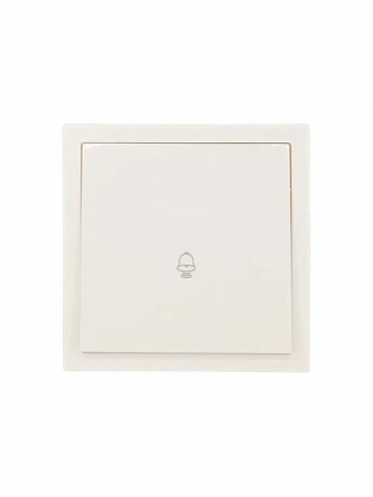 Кнопка звонка СП ZIMA IP20 безвинт. зажим слон. кость LEZARD 704-9088-103QC