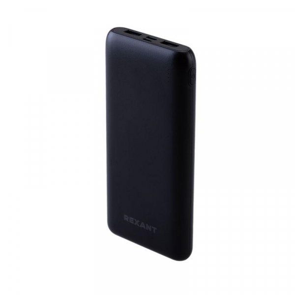 Устройство зарядное портативное Power Bank (аккумуляторная батарея) 10000мА.ч с Quick Charge и Power Delivery черн. Rexant 30-2051