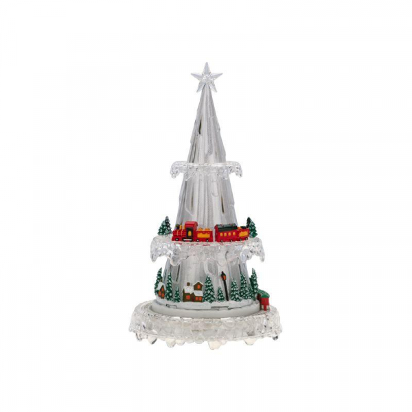 Фигура светодиодная "Новогодний поезд с мелодией" 30.5см RGB на подставке Neon-Night 513-025