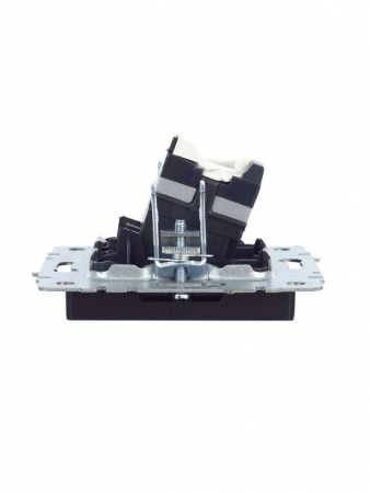 Розетка компьютерная СП RJ45 кат.5E BRITE РК10-БрЧ механизм черн. IEK BR-K10-1-K02