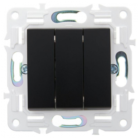 Выключатель 3-кл. SKANDY 10А SK-V11Bl черн. IEK SK-V30-0-10-K02