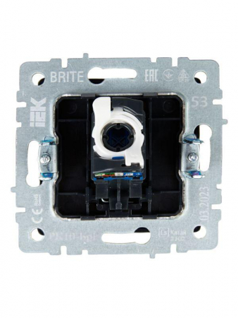 Розетка компьютерная СП RJ45 кат.5E BRITE РК10-БрГ механизм графит IEK BR-K10-1-K53