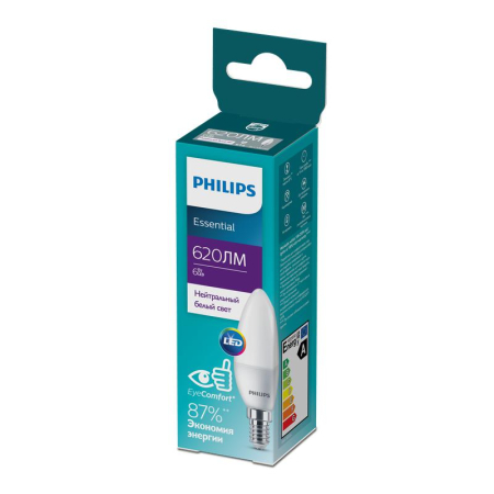 Лампа светодиодная ESS LEDCandle 6Вт B35FR 620лм E14 840 PHILIPS 929002971107