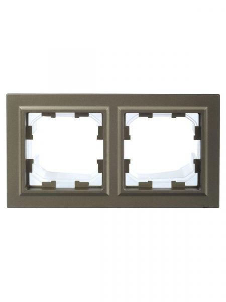 Рамка 2-м IP44 BRITE РУ-2-БрШ-44 шампань IEK BR-M22-44-K37