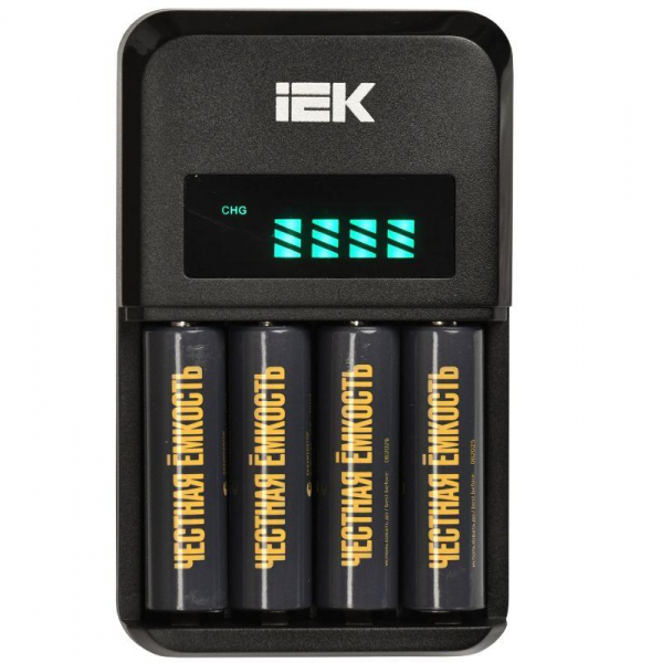 Устройство зарядное NiMH/CD 1-4 AA/AAA авто 1800мА LCD IEK ABC11-4-4-ACO-A-180-LCD